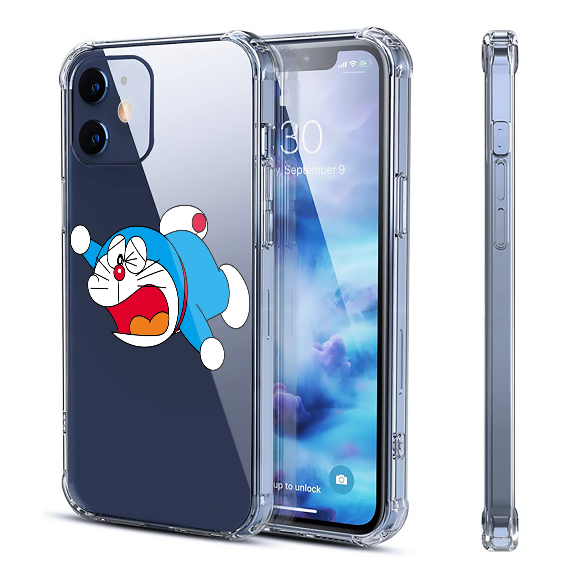 （画像用） ドラえもん Doraemon 【iPhone 12シリーズ対応】透明スマホケース（クリアソフトケース）